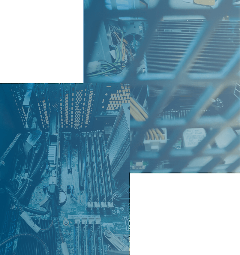 Innenansicht Computer und Server